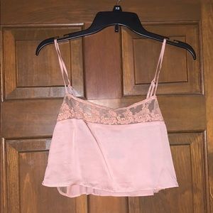 Urban outfitters cropped rose tank top